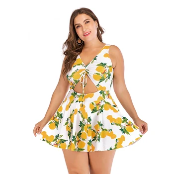 Didelis dydis moterų kostiumas rinkinys Brazilijos spausdinti maudymosi kostiumėlis beach sijonas maudymosi kostiumėlį plaukti sijonas paplūdimio moterų maudymosi kostiumėlį, XL ~ 5XL