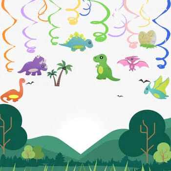 Gimtadienio Dekoro Šalies Girliandą Animacinių filmų Dinozaurų Lubų Kabo Sukama Reklama Kabančios Vimpelais už Dino Šalies Prekių