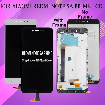 Catteny 5.5 colių Xiaomi Redmi Pastaba 5A Premjero LCD Su Touch Ekranas skaitmeninis keitiklis Asamblėjos Pakeitimo Y1 Ekranas Su karkasu