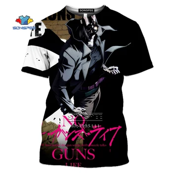 SONSPEE Jokių Ginklų Gyvenimo vyriški T-shirt 3D Spausdinimo Juzo Inui Anime T marškinėliai, Unisex Atsitiktinis Vasaros trumpomis Rankovėmis Negabaritinių Viršūnes Seksuali Mergina, Gu