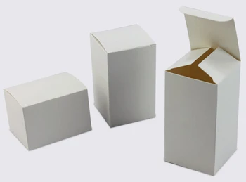 50 vienetų Tuščias baltas popieriaus pakuotė perdirbama, kraft popierius dovanų dėžutėje rankų darbo muilo pakavimo kartono pakuotės kartoninė dėžutė