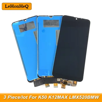 3 Gabalas/daug K12 MAX Rėmo LCD LG K50 LMX520BMW LMX520EMW LCD Ekranas Jutiklinis Ekranas skaitmeninis keitiklis Asamblėja