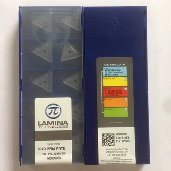 TPKR2204PDTR 30,Originalus LAMINA CNC karbido ašmenys įterpti tekinimo įrankis 10vnt/daug TPKR 2204 PDTR 30