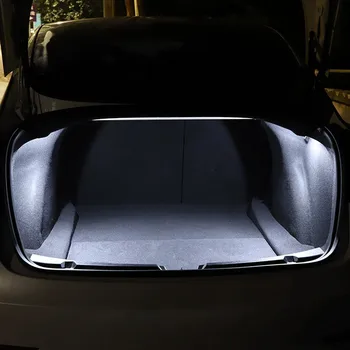 2vnt Skirti Tesla Model 3 X S-2018 M. Aksesuaras Automobilio LED Durų Apšvietimas Kamieno Įkrovos Kojoms Lempos, daiktadėžės Lemputė Apšvietimo