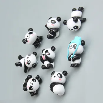 8PCS Šaldytuvas Magnetas Panda Formos modeliavimas animacinių filmų Gyvūnų lenta lipdukas, Šaldytuvas Magnetai vaiko žaislas Namų Puošybai