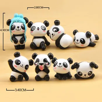 8PCS Šaldytuvas Magnetas Panda Formos modeliavimas animacinių filmų Gyvūnų lenta lipdukas, Šaldytuvas Magnetai vaiko žaislas Namų Puošybai