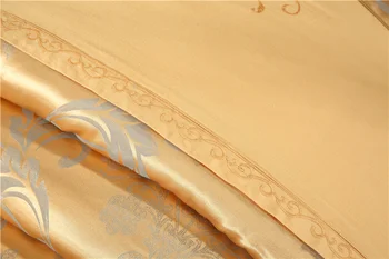 Prabanga GoldenBedding Rinkiniai, šilko, medvilnės, siuvinėtos aplikacijos Žakardo Karalienė/Karalius Dydis Antklode Padengti Nustatyti vestuvių Patalyne /įrengtas Patalynė