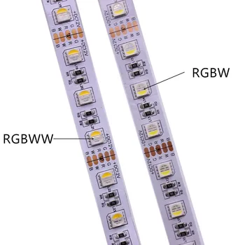 4 in 1 RGBW LED Juosta 5050 DC12V Lanksti LED Šviesos RGB+Balta / RGB+Šiltai Balta 4 spalva, 1 LED Lustas, 60 Led/m 5m/daug.
