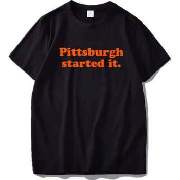 Pitsburgo Pradėjo Jį Marškinėliai negalime Pamiršti Futbolo Sirgalių Marškinėlius Laiškas Spausdinti ES Dydis Medvilnės, Patogiai, Topai