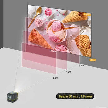 Thundeal Naujas Mini Nešiojamas Projektorius L11000 liumenų Remti 1080p 3D 