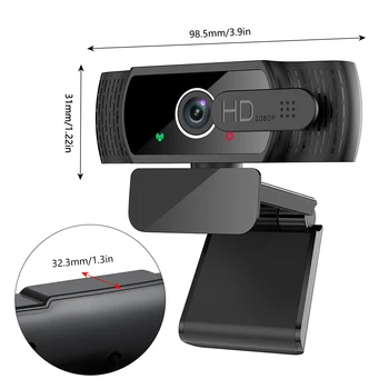 Full Hd 1080P T200 automatinio Fokusavimo Kamera, 1080P Web Kamera Su Mikrofonu Pc (Kompiuterio Usb Kamera, Web Kameros Webcam