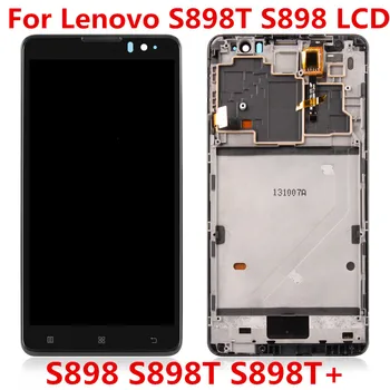 Lenovo S898 S898T S898T+ LCD Ekranas Jutiklinis Ekranas skaitmeninis keitiklis komplektuojami Su Rėmo S898T+ Dual Sim LCD Ekranas