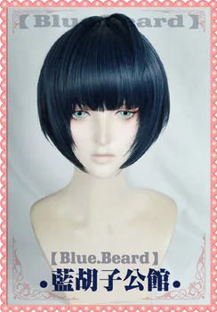 Persona5 Takemi Tae Cosplay Perukai Aukštos temperatūros Pluošto, Sintetinių Plaukų, Tamsiai Mėlynos spalvos Trumpi Plaukai + nemokamas plaukų ju