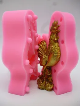 3D Gaidys Vištienos Minkštas Formų Gum Paste Šokolado Liejimo Lanksti Silikoninė Muilo Pelėsių Virtuvės Kepimo Tortas Dekoravimo Įrankiai