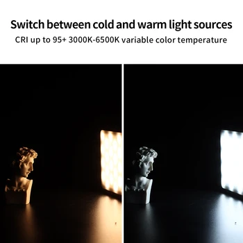 VIJIM VL-3 Full RGB LED Vaizdo Šviesos Su OLED Ekranas Fotografijos Studijoje Šviesos Canon Nikon Sony DSLR Užpildykite Šviesa