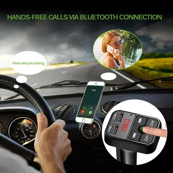 Bluetooth FM Siųstuvas Car MP3 Garso Muzikos Grotuvas Dual USB Radijo Moduliatorius automobilinės laisvų Rankų įranga Su 5V 2.1 USB Įkroviklis