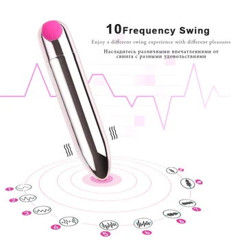 Mini Vibratorius Kulka 10 Greičio Stiprios Vibracijos USB Įkrovimo G-spot Masažas Moterų Masturbacija Suaugusiųjų Sekso Žaislai Moterims