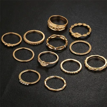 CC Žiedai Moterims 12pcs Piršto Žiedą Nustatyti Šalies Fine Jewelry Punk Karka Bijoux Bohemijos Paprastos Konstrukcijos Lašas Laivybos Naujas YH702
