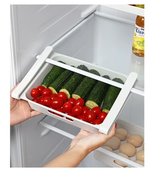 1Pcs Nešiojamą Šaldytuvą Laikymui Lauke Balta Virtuvė Kiaušinių Dėžutėje Šaldytuve, Daržovių ir Plastikinių Kiaušinių Laikymo Dėžutė Namų Virtuvės Įrankis