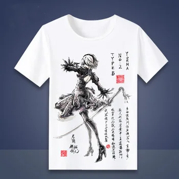 Naujas Kobayashi-san Chi ne Tarnaitė Dragon marškinėliai 2B T-shirt Anime Love live Cosplay Marškinėliai trumpomis Rankovėmis Tees Rašalo tapybos stilius