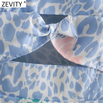 Zevity Naujas Moterų Elegantiškas V Kaklo Kontrasto Spalvų Spausdinimo Tuščiaviduriai Iš Linija, Moteriška Suknelė ilgomis Rankovėmis Atsitiktinis Slim Prašmatnus Vestido DS4676