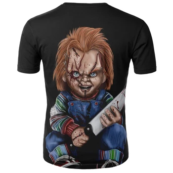 Vėliau Joker Poker 3D atspausdintas T-shirt vasarą 2020 Vyrų Liepsna Laukinių Veido Laisvalaikio vyriški marškinėliai Joker Trumpas Rankovės F