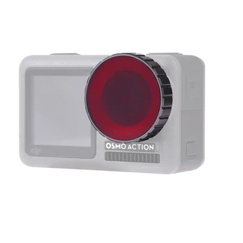 Sporto fotoaparatas, nardymo rinkinys vandeniui nelaidų korpusą su raudonos spalvos nardymo filtras, vandens filtras, apsauginis dangtis Būsto dji osmo veiksmų