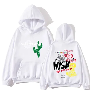 Astroworld Scott Travis Kaktusas Grafiti hoodies vyrai Žemyn Į Žemę, Susagstomi megztiniai Megztinis Vyrams pati hip-Hop ilgomis Rankovėmis Streetwear