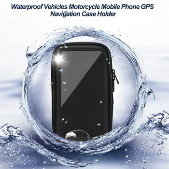 Dviračių Motociklų Telefono laikiklis, atsparus Vandeniui GPS Navigacijos Atveju Transporto priemonės Savininkas Universalus Nešiojamų GPS Stovas Stovo Laikiklis