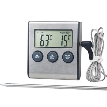 1pc Virtuvės maisto termometras Skaitmeninis Zondas Orkaitėje & Mėsos Termometras, Laikmatis, GRILIS Grilis Mėsos Kepimo