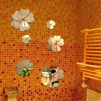 Šiuolaikinės Gėlės, Veidrodis, Sienų Lipdukai 3D 