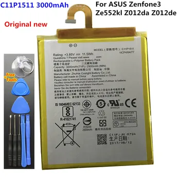 Naujas Originalus Nekilnojamojo 3000mAh C11P1511 Baterija ASUS Zenfone3 Ze552kl Z012da Z012de Baterija