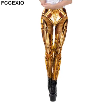 FCCEXIO Šalies Serijos Antblauzdžiai Stebuklų Magija Moteris Filmą Modelio 3D Spausdinimo Seksualus Plius Dydis Leggins Atsitiktinis Treniruotės Fitneso Kelnės
