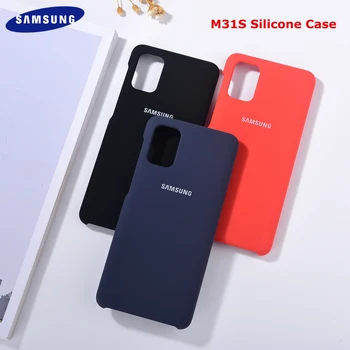 Originalus, Aukštos Kokybės Samsung Galaxy M31S Atveju Šilkiniai Silikono Padengti Soft-touch Apsauginė Telefono Shell m31s 6.4 colių, 3 spalvų
