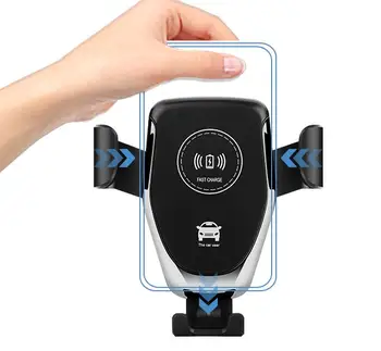 Automobilių Belaidis Kroviklis 10w Qi Greito Įkrovimo Oro Angos prietaisų Skydelio Telefono Mount Turėtojas Samsung Note 9 S9 