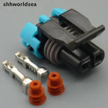 Shhworldsea 10/30/50/200set 2 pin 1,5 MM automobilį auto vandeniui plug automobilių lauko temperatūros jutiklio jungtis socket 12052641