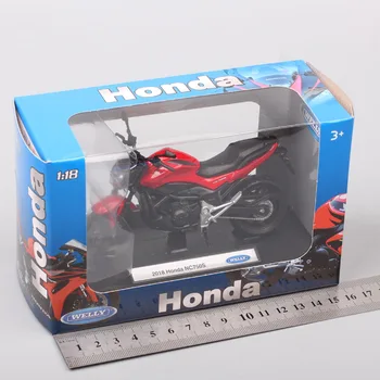Vaikų 1/18 svarstykles mini Welly 2018 Honda NC750S Diecasts & Žaislinės Transporto priemonės motociklo modelio miniatiūra moto dovana hobis stovėti lauke