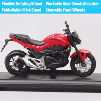 Vaikų 1/18 svarstykles mini Welly 2018 Honda NC750S Diecasts & Žaislinės Transporto priemonės motociklo modelio miniatiūra moto dovana hobis stovėti lauke