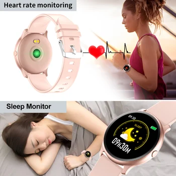 KW19 Moterų Smart watch Širdies ritmo monitorius Multi-Kalbos Vandeniui Vyrų sport Fitness Tracker smartwatch 