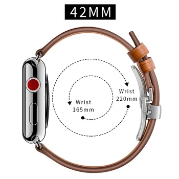 Naujas Laikrodžio Apyrankė Diržas Dirželis Apple Watch Band Watchbands 44mm 42mm 38mm 40mm Žiūrėti Reikmenys, natūralios Odos Apyrankė