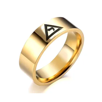 Masinu Trikampis Logotipą, Titano Plieno Žiedas Asmenybės Patinas Pirštu, Papuošalai, Aksesuarai, Specialios Dovanos Vyrams ir Berniukams