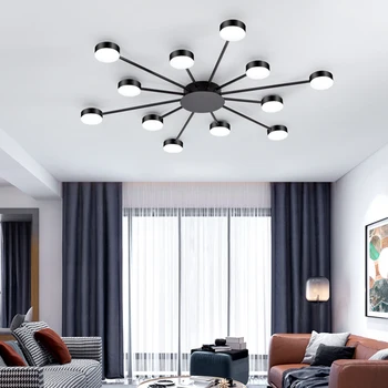 Modernus minimalistinis aukso/juoda akrilo LED Lubų šviestuvas Šiaurės šalių namų interjero apšvietimas, gyvenamojo kambario, miegamojo, virtuvės lubų šviesos