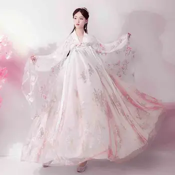 Hanfu Moterų Kinų Tradicija, Derliaus Hanfu Kimono Suknelę, Fantasia Moterų Karnavalas Cosplay Kostiumų Lady Plus Dydis XL