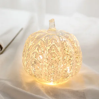 Stiklo Moliūgų Šviesos diodų (LED) Žėrintis Subtilus Helovinas Dekoratyvinės Lempos Šalies Prekių Padėkos Helovinas Kristi Apdaila