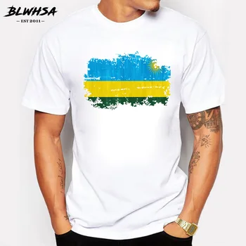 BLWHSA Naujas Vasaros Ruanda Marškinėliai Vyrams trumpomis Rankovėmis vyriški Drabužiai Viršūnes Fitneso T-shirt Vėliava, Ruanda Spausdinti Tee Homme