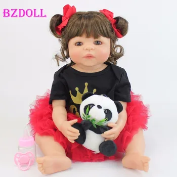 55cm Full Silikono Reborn Baby Lėlės, Žaislai Mergaitėms, Boneca Vinilo Naujagimių Princesė Bamblys Kūdikiams Bebe Gyvas Gimtadienio Dovana Maudytis Žaislas