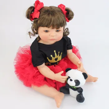 55cm Full Silikono Reborn Baby Lėlės, Žaislai Mergaitėms, Boneca Vinilo Naujagimių Princesė Bamblys Kūdikiams Bebe Gyvas Gimtadienio Dovana Maudytis Žaislas