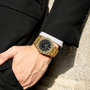 ONOLA prekės derliaus žiūrėti žmogus vandeniui Originalus plieno juosta laikrodis mados atsitiktinis prabanga aukso mens watch relogio masculino