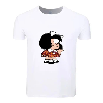 Mafalda Mados Medvilnės Didelis Dydis Studentų Vasaros Marškinėliai Trumpomis Rankovėmis Vyrų, Moterų, Berniukų, Mergaičių Marškinėliai Tees Vaikai Marškinėlius