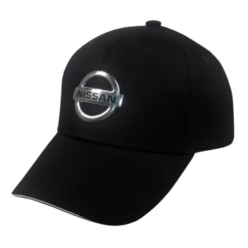 Automobilio Logotipas Lenktynių Beisbolo kepuraitę Iškilumo Metalinės Sagties Skrybėlę Moterų Unisex Akies 3D Siuvinėjimo Reguliuojamas Vyrai Juodas Dangtelis Medvilnė